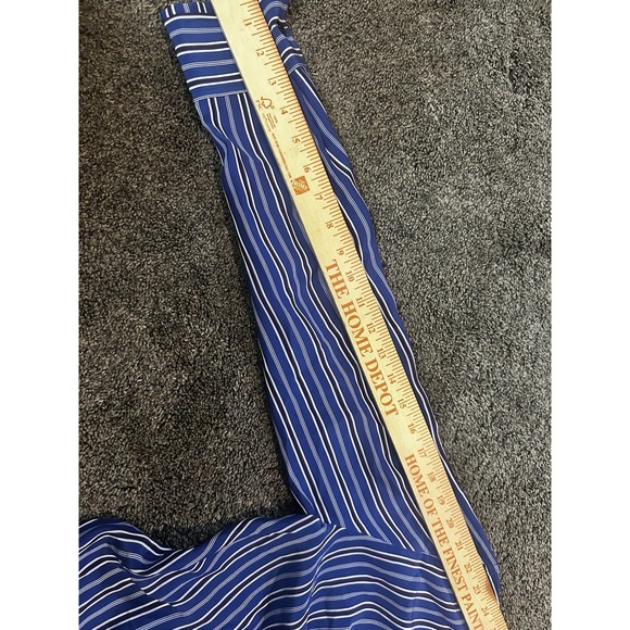Rag & Bone Felix Top L Womens Blue Stripe Wrap Popover Long Sleeves‎ Silk - Picture 4 of 8